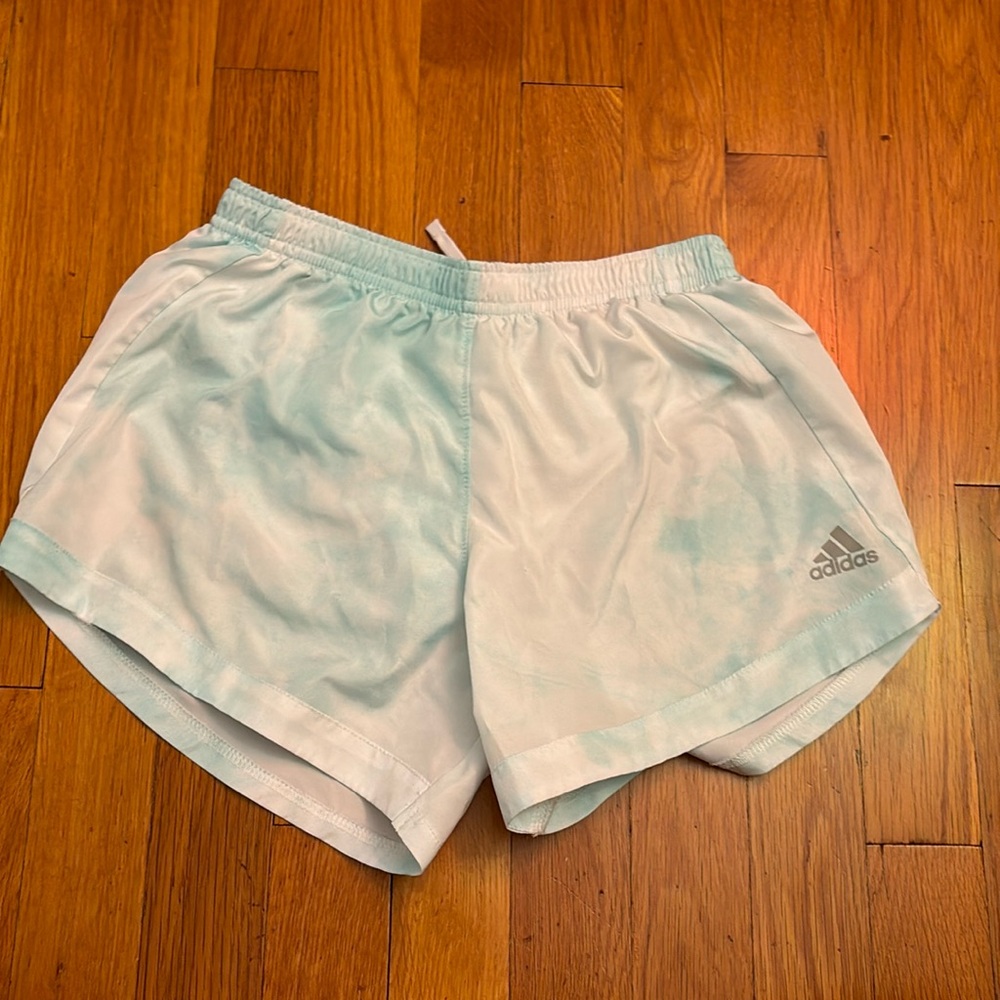 Tie dye adidas kids athletic shorts